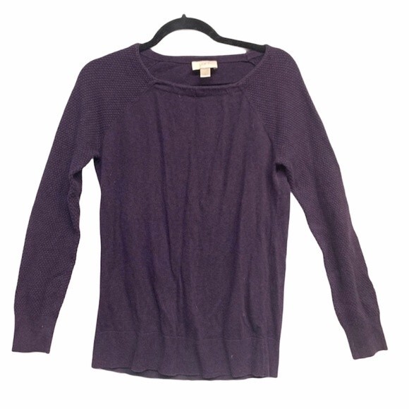 LOFT | purple eggplant colored sweater - Picture 1 of 5